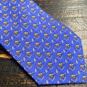 Lands End Shark after Woman Mens Tie